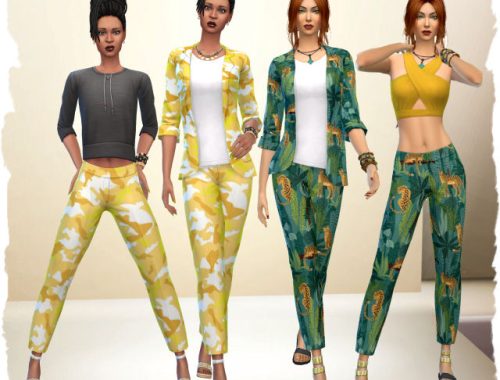 Spring jacket and pants by Chalipo at All 4 Sims