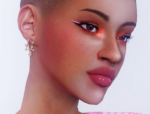Spring make-up trio: eyeshadow + 2 eyeliners at Praline Sims