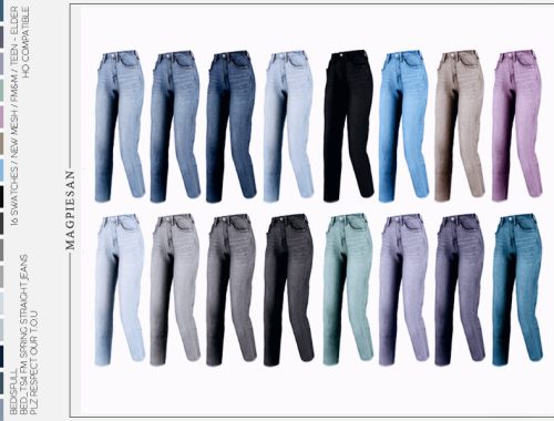 Spring straight jeans