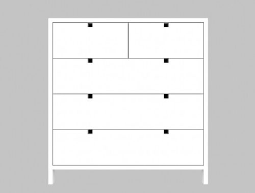 Square Desk, Square Dresser & Vertical Wall Calendar at Heurrs