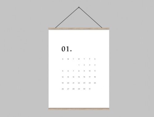 Square Desk, Square Dresser & Vertical Wall Calendar at Heurrs