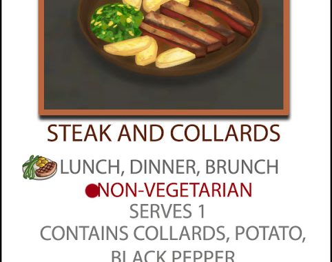 STEAK AND COLLARDS at Icemunmun
