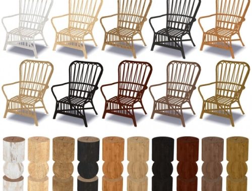 Storsele chair, Nomad table & Alisha lamp recolors at Riekus13