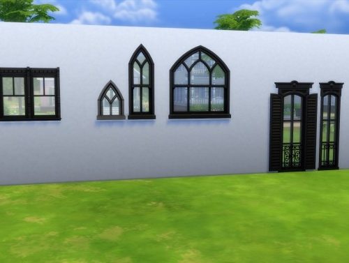 Strangerville Windows/Doors Pitch Black Edition by DreadfulSims at Mod The Sims
