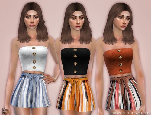 Strapless Top & Shorts