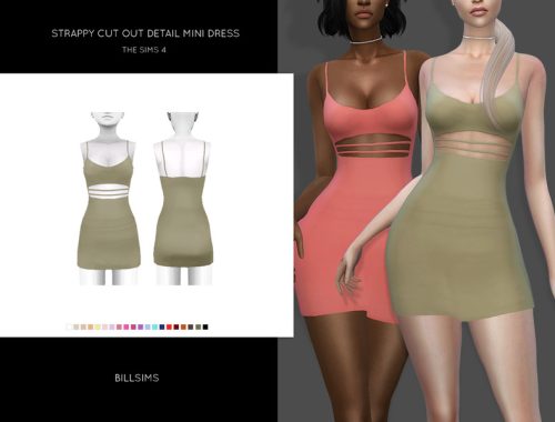 Strappy Cut Out Detail Mini Dress