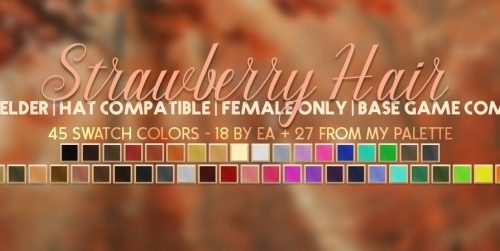 STRAWBERRY HAIR at Candy Sims 4