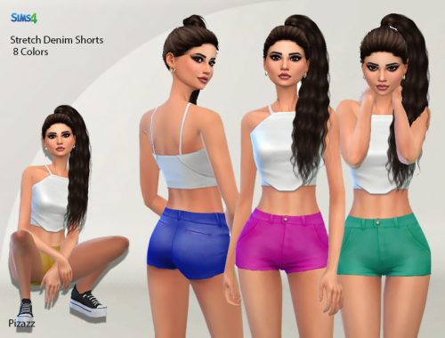 Stretch Denim Shorts