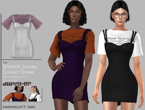 Stretch Jersey Corset Dress