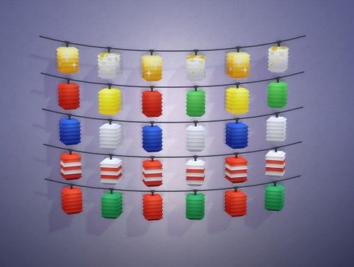 String Lights Without Poles by Teknikah at Mod The Sims