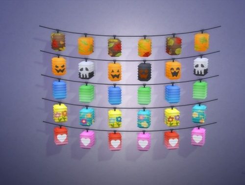 String Lights Without Poles by Teknikah at Mod The Sims