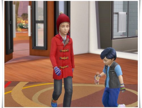 Stripe Wool Gloves Child version at Birksches Sims Blog