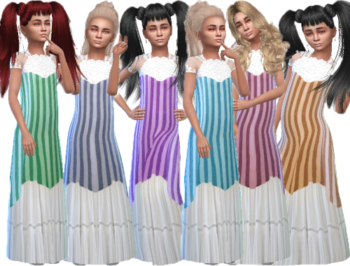 Stripes and white dress (Get famous)