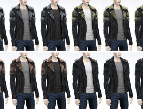Studded Leather Jacket at Darte77