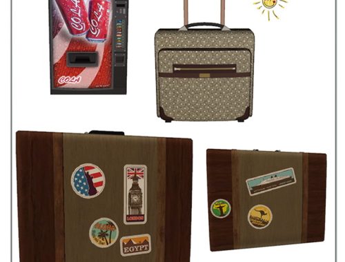 Suitcases, soda machine 3 ITEMS at Jenni Sims