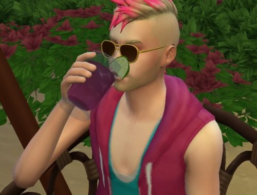 Sulani Mohawk Dip Dye Colors Blonde and Redhead variants by IntrepidVector at Mod The Sims
