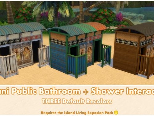 Sulani Public Bathroom + Shower Interaction by Bakie at Mod The Sims