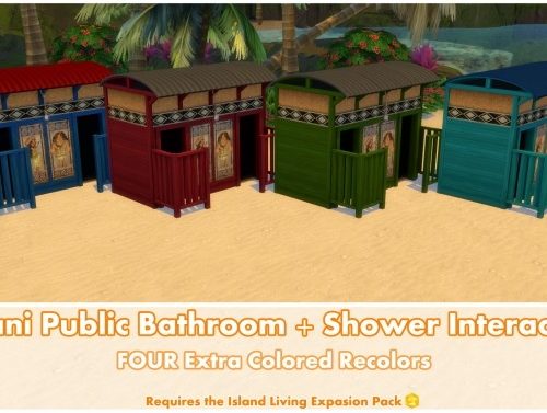 Sulani Public Bathroom + Shower Interaction by Bakie at Mod The Sims