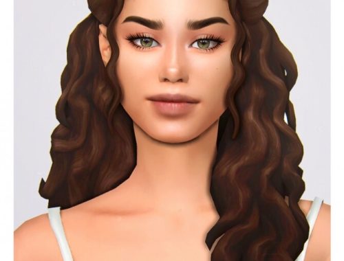 SUMMER BLUES: Hair and earrings set at SimsTrouble