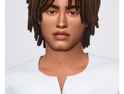 SUMMER BLUES: Hair and earrings set at SimsTrouble