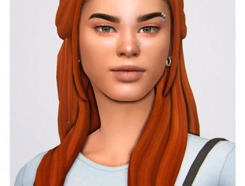SUMMER BLUES: Hair and earrings set at SimsTrouble