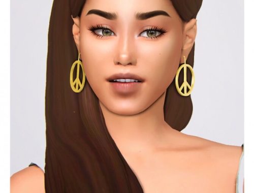 SUMMER BLUES: Hair and earrings set at SimsTrouble