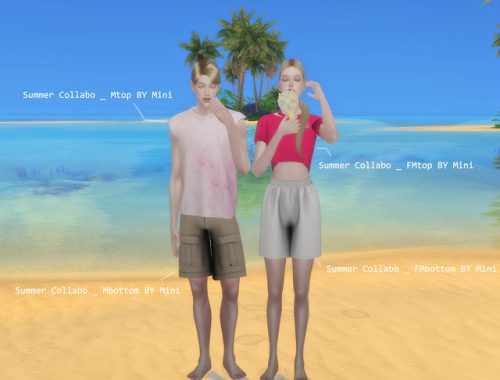 Summer Collabo set at Lemon Sims 4