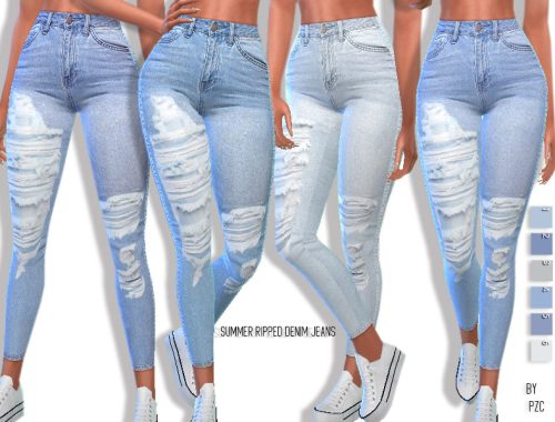 Summer Ripped Denim Jeans