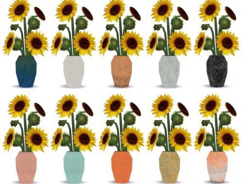 Sunflower retextures of a BG vase at Riekus13