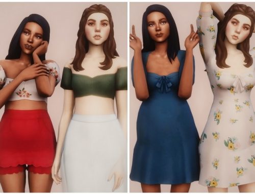 Sunny side up, Gina, and Dana dresses + top recolors at GhostBouquet