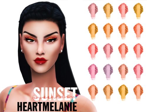 SUNSET - EyeShadow - Heart Melanie Cosmetic Paris