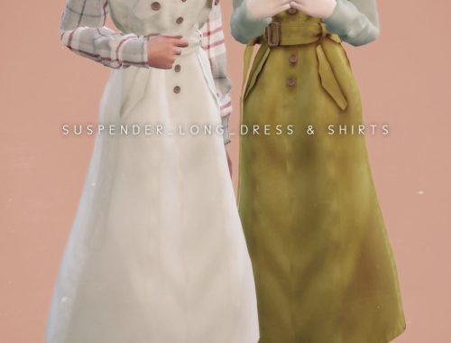 Suspender Long Dress at NEWEN