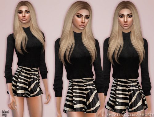 Sweater & Zebra Shorts