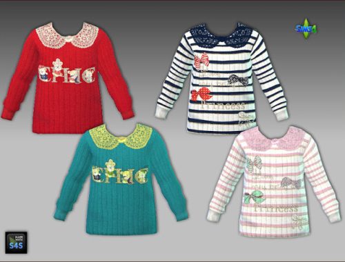 Sweaters and pants for toddler girls by Mabra at Arte Della Vita