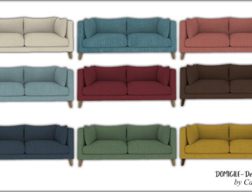 Sweet September sofa, pillows, dresser, plant & lamp at DOMICILE Design TS4
