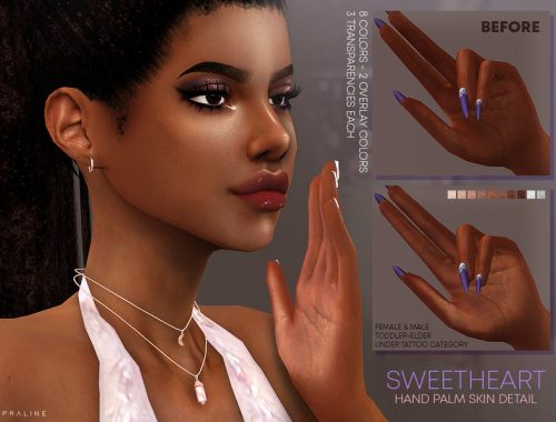 Sweetheart Hand Palms Skin Detail
