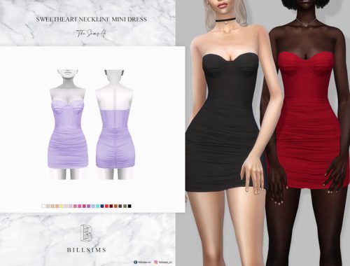 Sweetheart Neckline Mini Dress