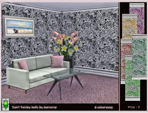 Swirl Paisley Walls by marcorse