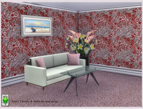 Swirl Paisley Walls by marcorse