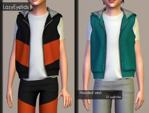 T-shirt, Rolled up shorts, Hooded vest & Joggers for boys at LazyEyelids