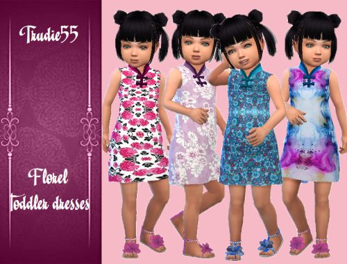 T55 Floral toddler dresses
