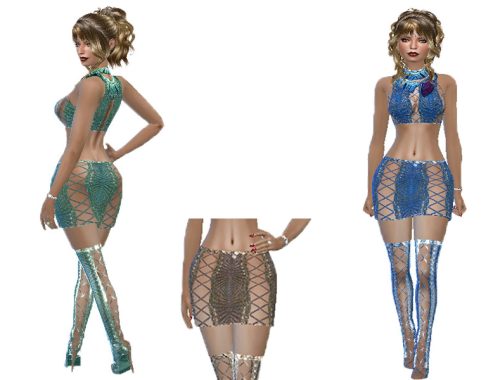 T55 Lace skirt and top