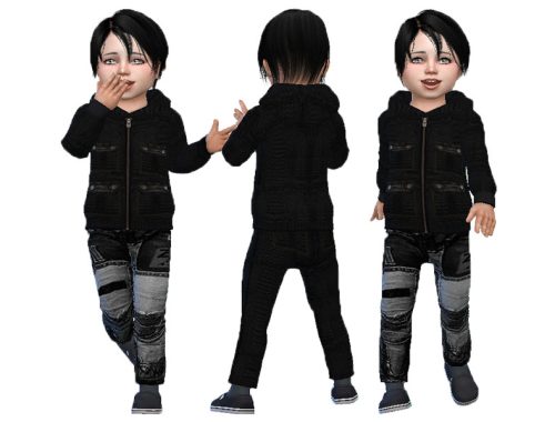 T55 Leather set for toddler boys