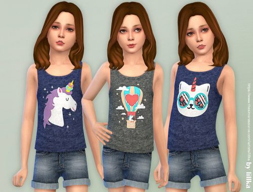 Tank Top Collection for Girls P04