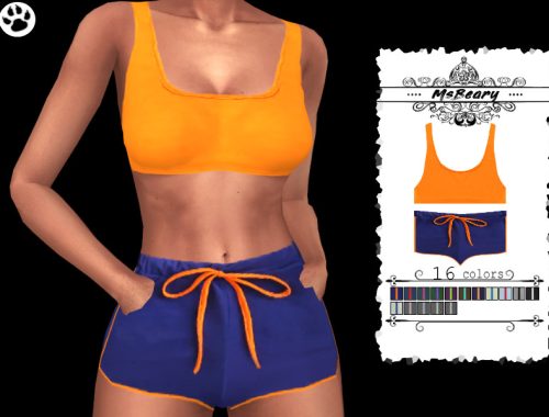 Tanktop With Drawstring Shorts SET