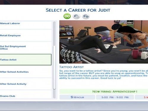 Tattoo Artist Career by MesmericSimmer at Mod The Sims