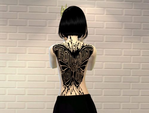 Tattoo Back - Thou Shalt Not Die