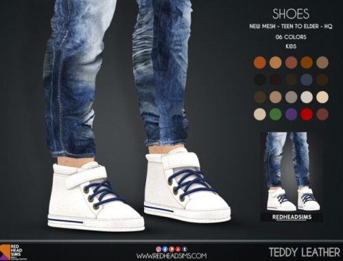 TEDDY LEATHER SHOES KIDS + TODDLER at REDHEADSIMS