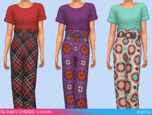 Tee pant oversize recolors at Heartfall