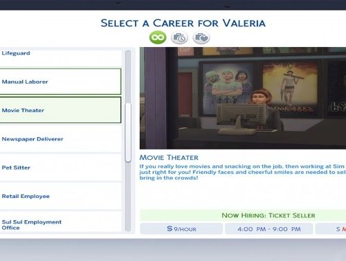 Teen Job Career Set by MesmericSimmer at Mod The Sims